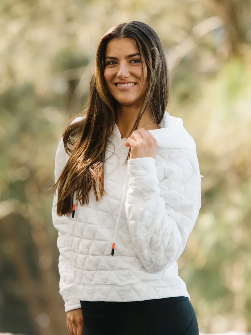 ZYIA Light Gray Active Hoodie with Mesh Lining